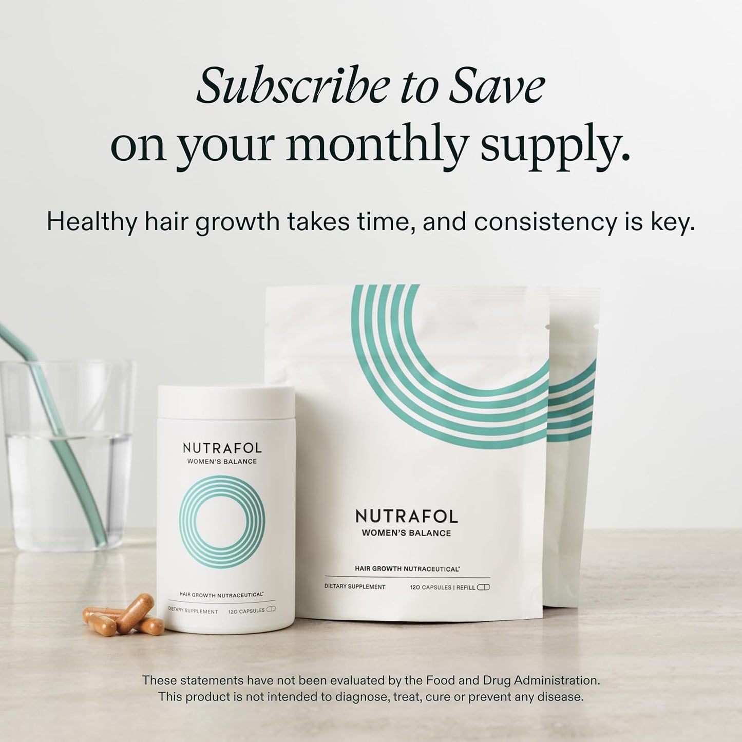 Nutrafol Women's Balance Hair Growth Supplements for Women 45+ | Thicker, Fuller Hair & Scalp Coverage | 1 Month Supply
