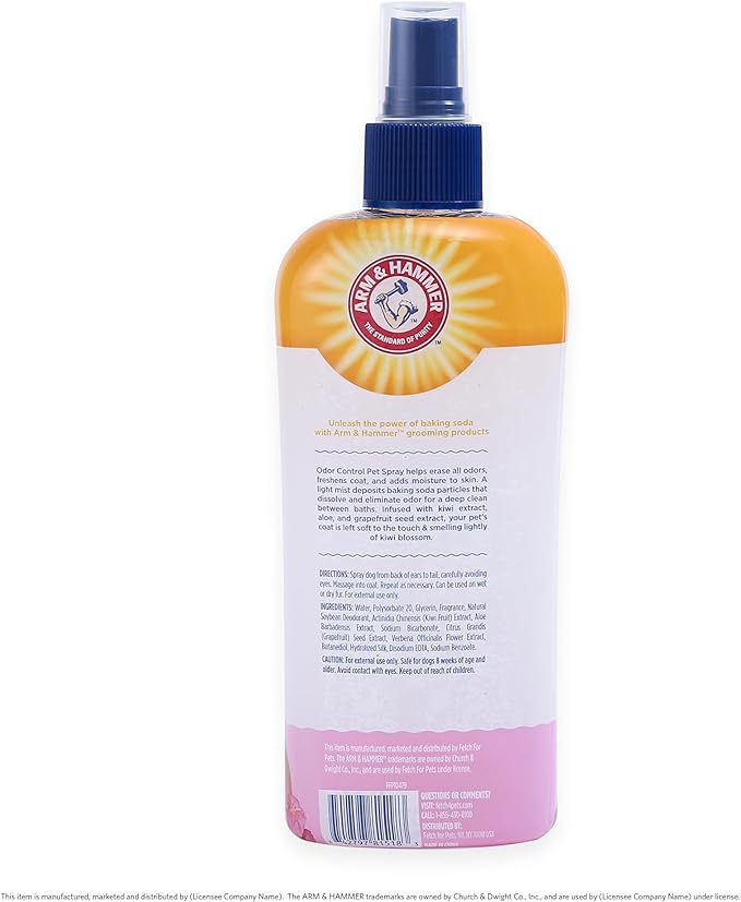 Arm & Hammer Dog Deodorizing Spray – Kiwi Blossom Fresh Coat Odor Control 8oz