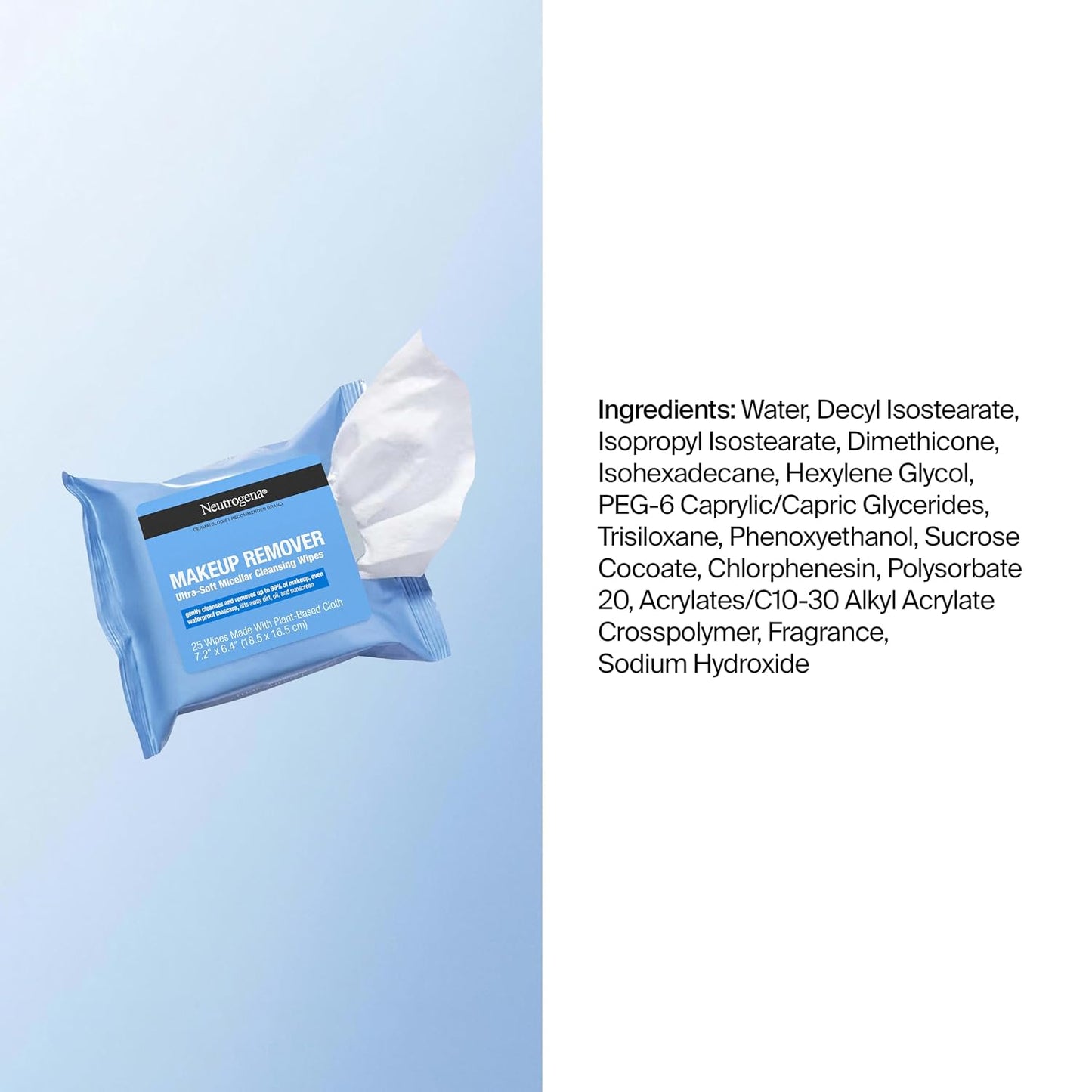 Neutrogena Makeup Remover Towelettes with Micellar Water | 25 Count Facial Wipes