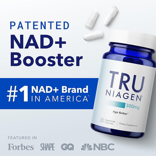 TRU NIAGEN NAD+ Supplement 300mg – Nicotinamide Riboside NR Capsules 30 Servings