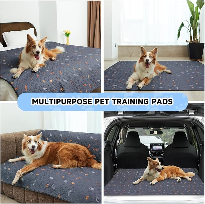 Sunheir Washable Dog Pee Pads – Reusable Waterproof Puppy Training Pads 2 Pack