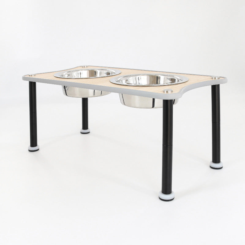 Adjustable Height Pet Food Bowl Stand
