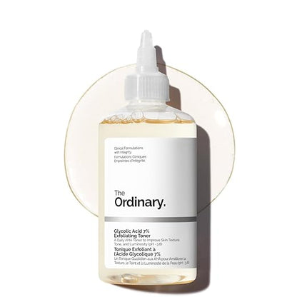The Ordinary Glycolic Acid 7% Exfoliating Toner – Brightening & Smoothing Daily Toner for Even Skin Tone (240ml)