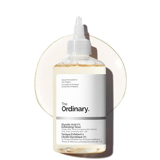 The Ordinary Glycolic Acid 7% Exfoliating Toner – Brightening & Smoothing Daily Toner for Even Skin Tone (240ml)