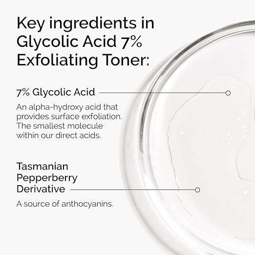 The Ordinary Glycolic Acid 7% Exfoliating Toner – Brightening & Smoothing Daily Toner for Even Skin Tone (240ml)