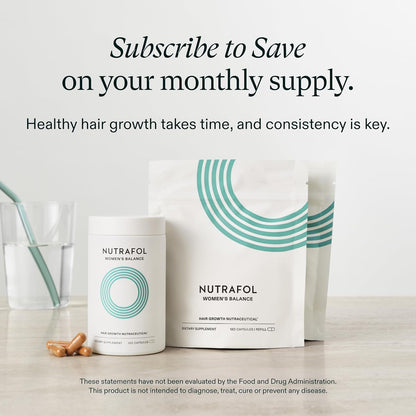 Nutrafol Women's Balance Hair Growth Supplements for Women 45+ | Thicker, Fuller Hair & Scalp Coverage | 1 Month Supply