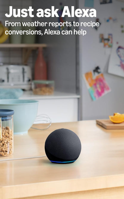 Amazon Echo Dot (Newest Model) Smart Speaker with Alexa | Vibrant Sound | Charcoal