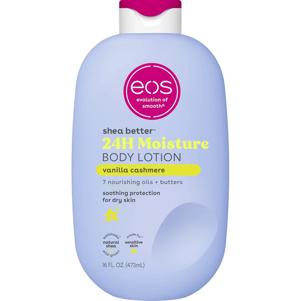 EOS Shea Better Body Lotion Vanilla Cashmere 16 fl oz | 24H Hydration & Vegan Formula