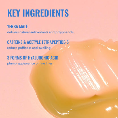 Good Molecules Yerba Mate Wake Up Eye Gel | Hydrating Eye Gel with Caffeine & Hyaluronic Acid