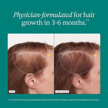 Nutrafol Women's Balance Hair Growth Supplements for Women 45+ | Thicker, Fuller Hair & Scalp Coverage | 1 Month Supply