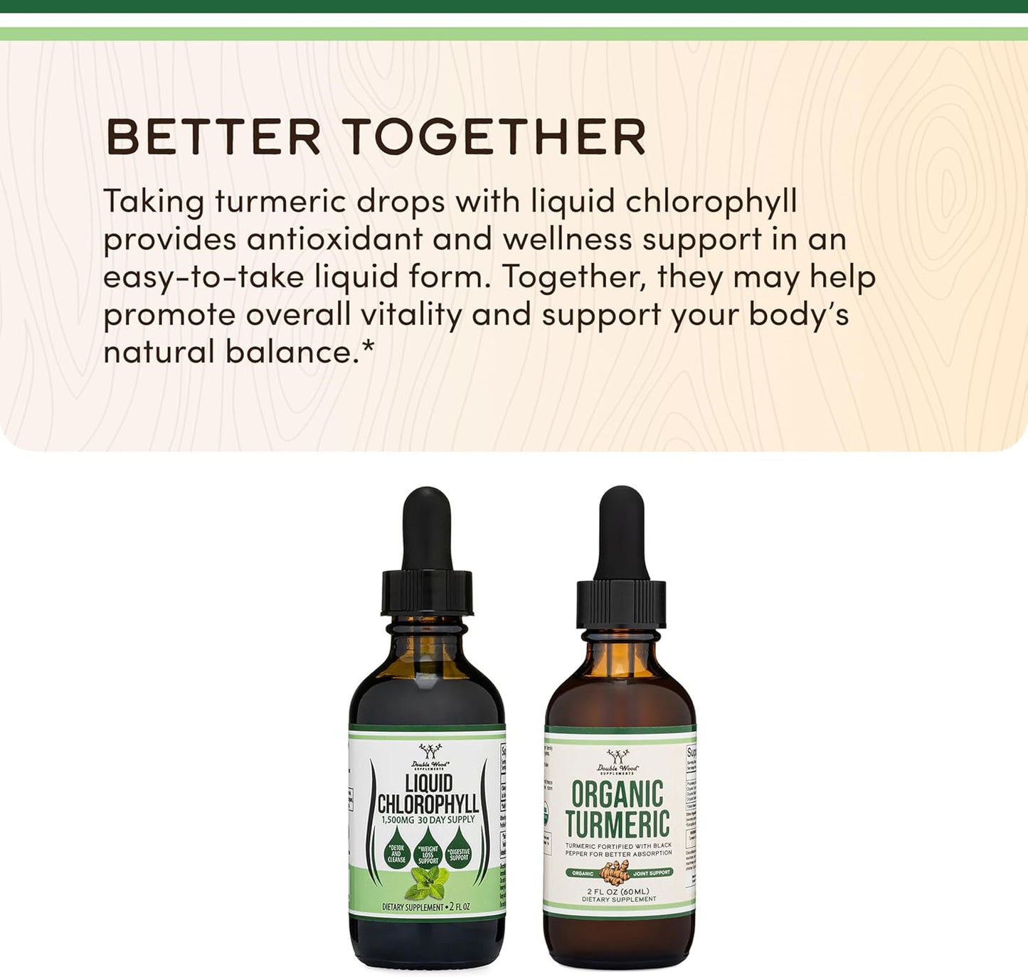 Chlorophyll Liquid Drops 2oz – Peppermint Flavor Vegan Gut Health & Wellness Support