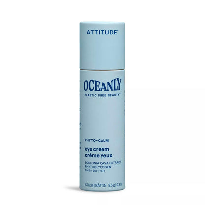 ATTITUDE Oceanly Eye Cream Stick EWG Verified Plastic-free Plant and Mineral-Based Ingredients Vegan and Cruelty-free Beauty Products PHYTO CALM Unscented 0.3 Ounce