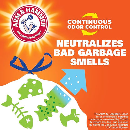 Hefty Ultra Strong 13 Gallon Trash Bags – Lavender Vanilla Odor Control Drawstring Kitchen Bags