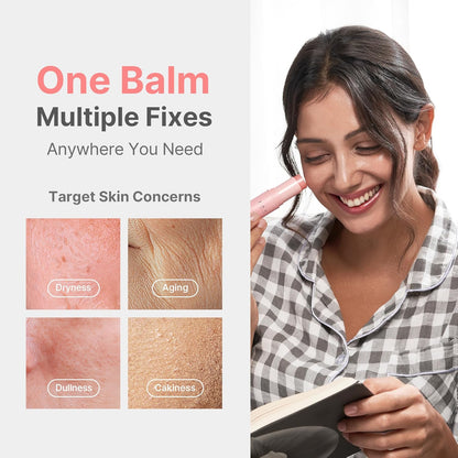 KAHI Wrinkle Bounce Multi Balm Stick | PDRN Collagen Wrinkle Stick | Korean Skin Care |All-in-One Hydrating Lip Balm Eye Cream Neck Cream Make Up Base & Face Mist Moisture Balm