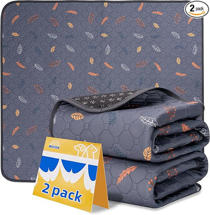 Sunheir Washable Dog Pee Pads – Reusable Waterproof Puppy Training Pads 2 Pack