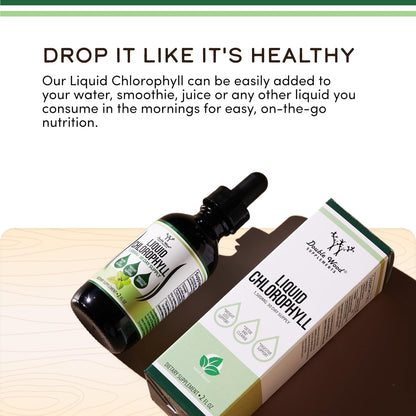 Chlorophyll Liquid Drops 2oz – Peppermint Flavor Vegan Gut Health & Wellness Support