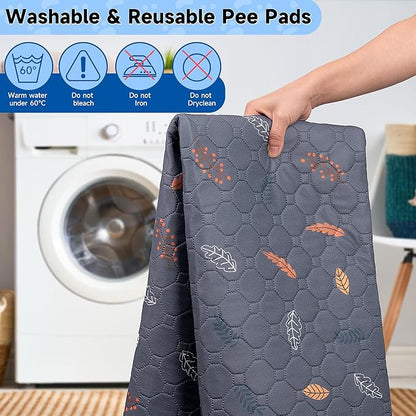 Sunheir Washable Dog Pee Pads – Reusable Waterproof Puppy Training Pads 2 Pack
