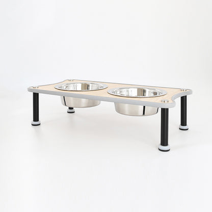 Adjustable Height Pet Food Bowl Stand