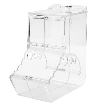 Automatic Clear Plastic Pet Food Dispenser for Hamsters